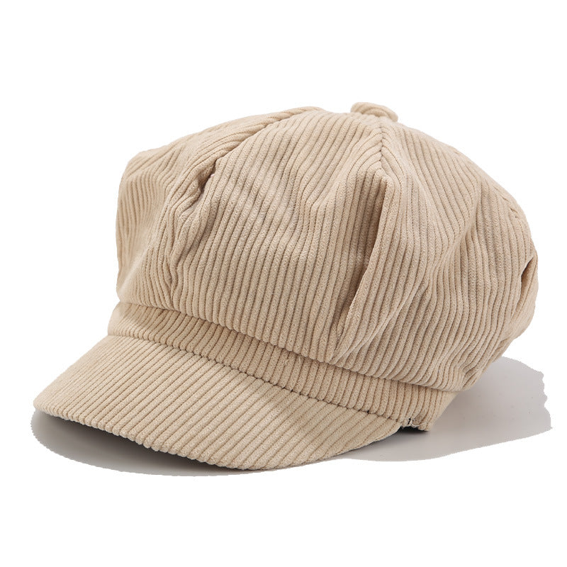 Corduroy Newsboy Cap | 4-Color Vintage Baker Boy Hat