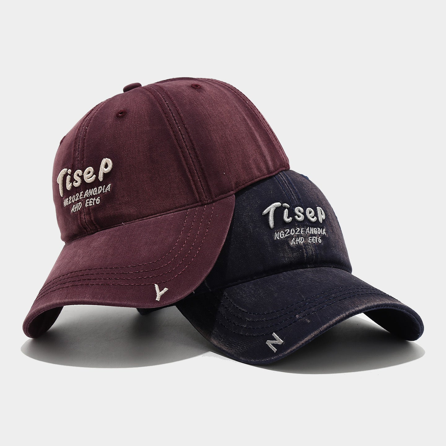 Tisep Vintage Washed Baseball Cap | Embroidered Streetwear Dad Hat | Adjustable Cotton Snapback