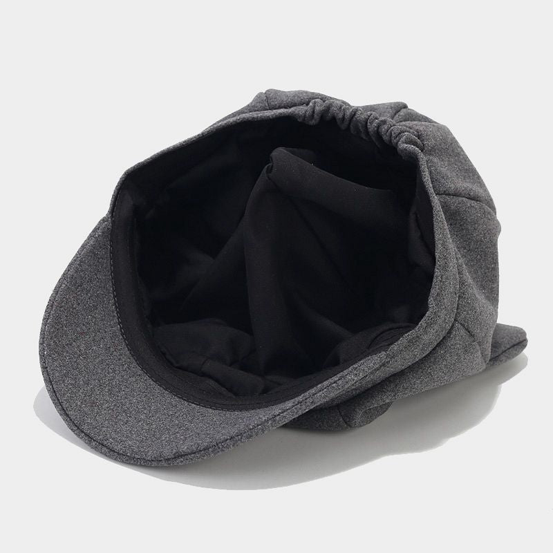 Cat Ear Newsboy Cap | 3-Color Wool Baker Boy Hat