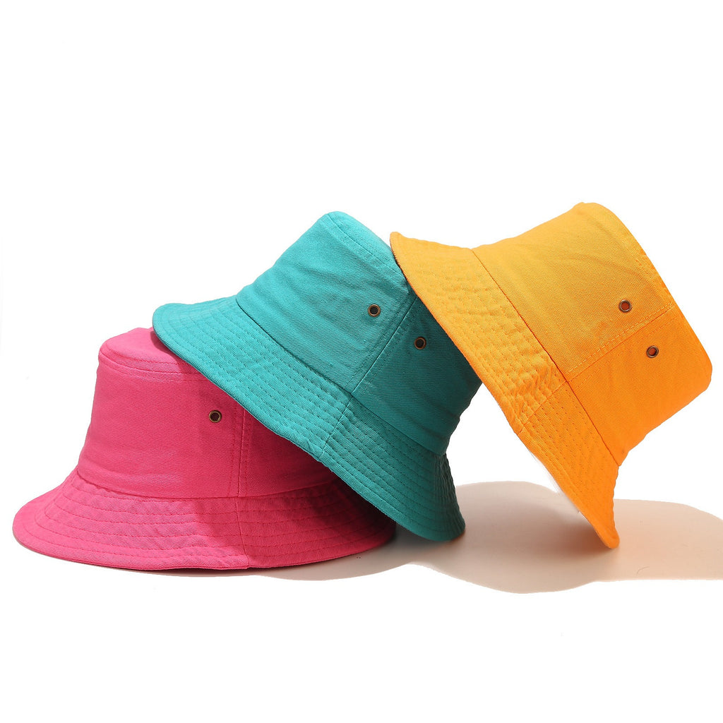 Classic Solid Bucket Hat | Cotton Canvas Fisherman Cap | Minimalist Summer Sun Hat