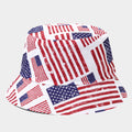 USA UK Flag Bucket Hat | 4-Design Patriotic Fisherman Cap