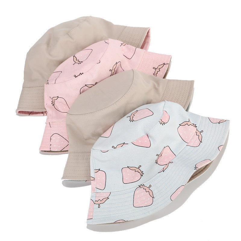 Byerclub Reversible Strawberry Bucket Hat