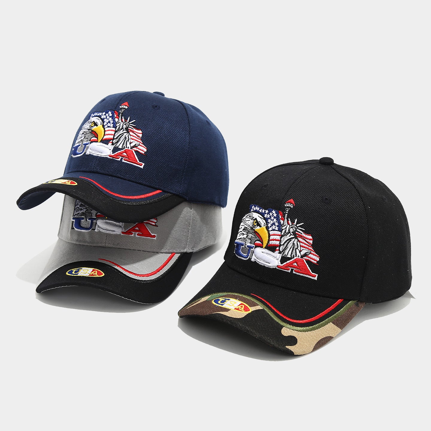 USA Eagle Embroidered Baseball Cap | Patriotic Military Streetwear Hat | Byerclub