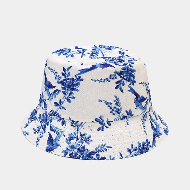 Floral Print Bucket Hat | Reversible Tropical Fisherman Cap