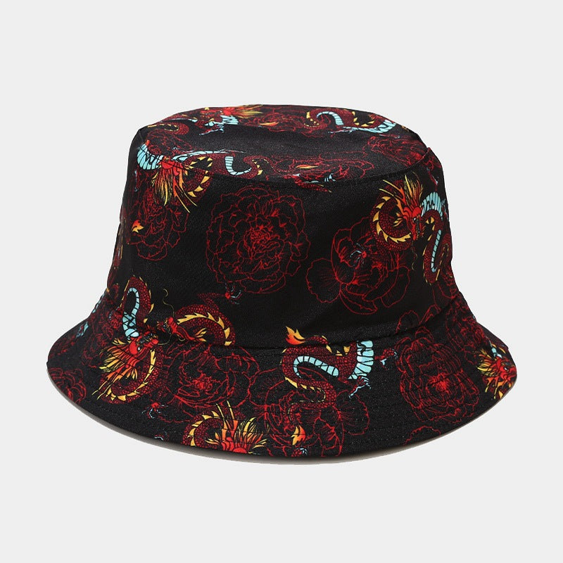 Graphic Print Bucket Hat | Streetwear Fisherman Cap