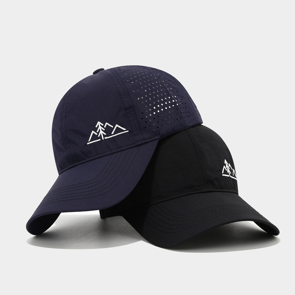 Quick-Dry Perforated Baseball Cap | Mountain Embroidery Outdoor Hat | Byerclub