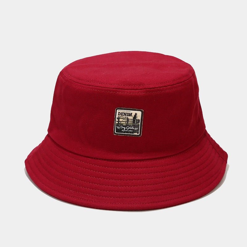 Denim Patch Bucket Hat | 7-Color Classic Fisherman Cap