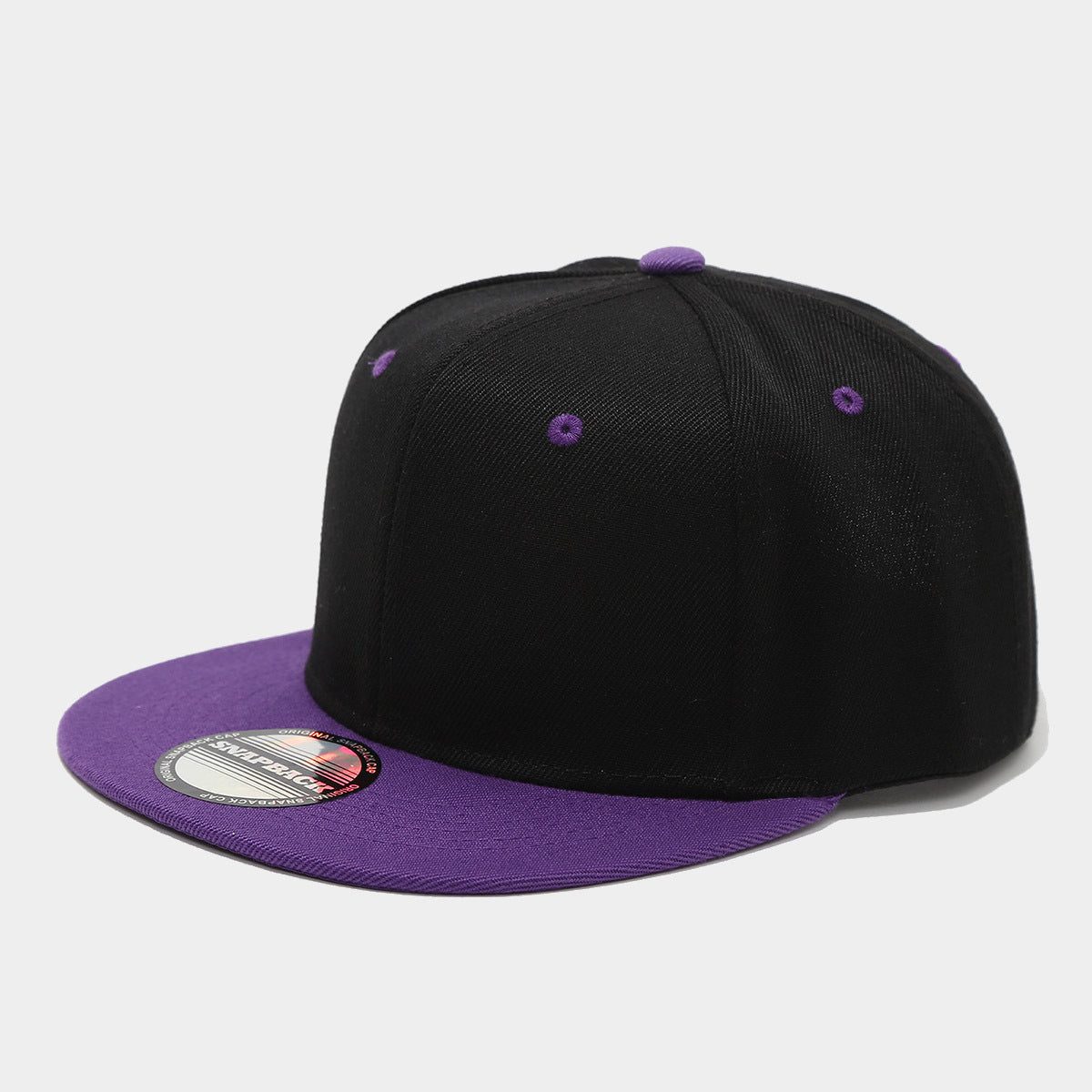 Classic Color Block Snapback Cap | Flat Brim Baseball Hat | Byerclub | Customizable