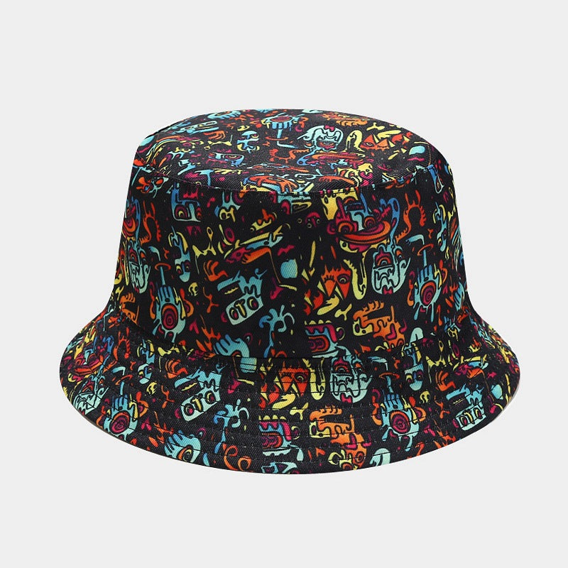 Floral Print Bucket Hat | Reversible Tropical Fisherman Cap