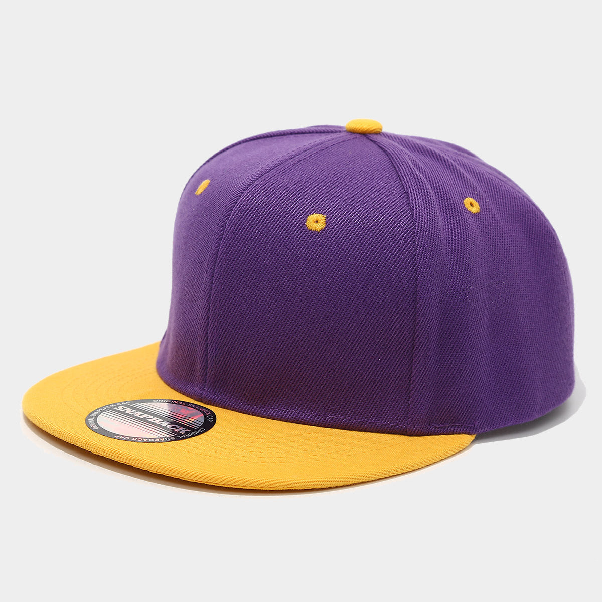 Classic Color Block Snapback Cap | Flat Brim Baseball Hat | Byerclub | Customizable