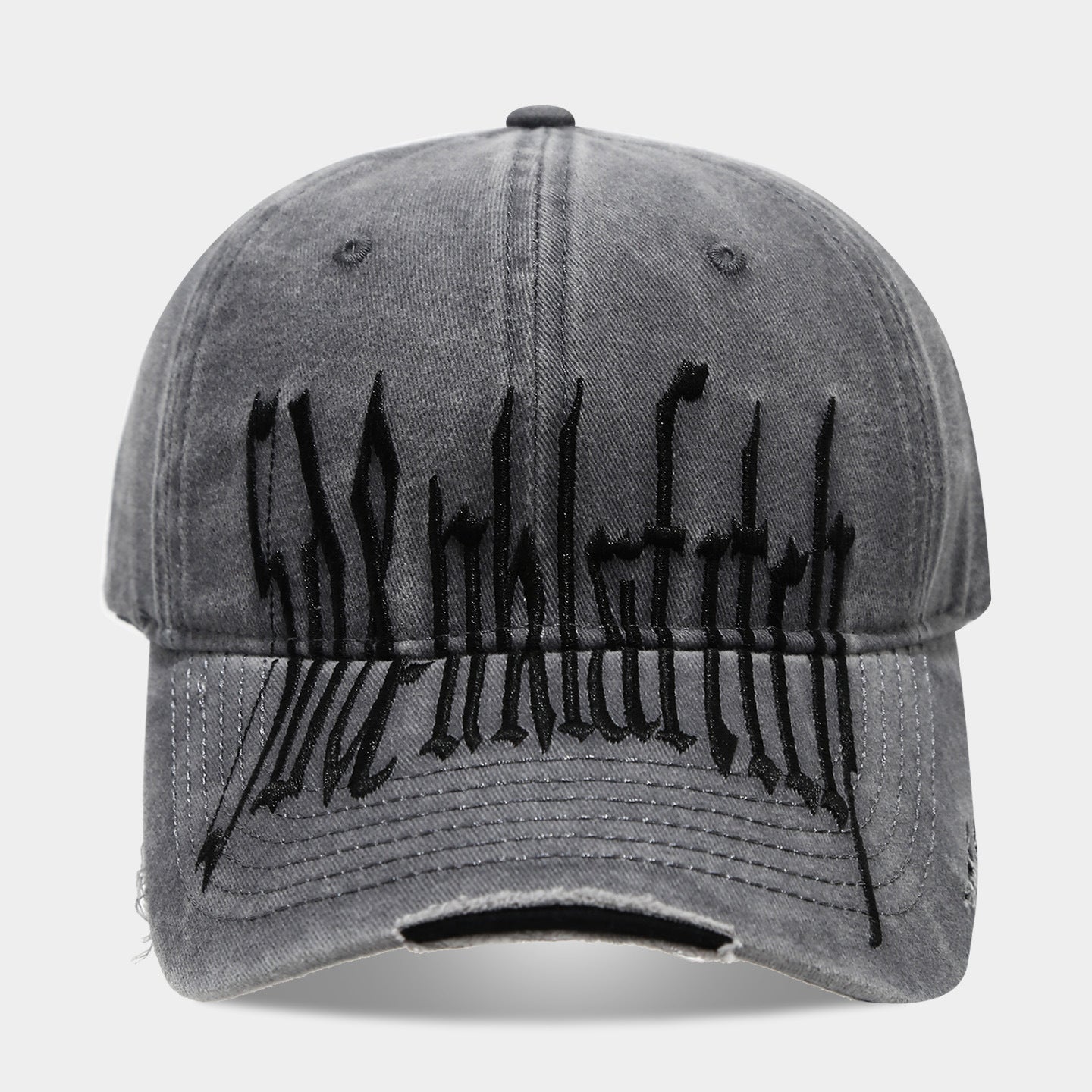 Vintage Washed Graffiti Baseball Cap | Distressed Embroidered Streetwear Hat | Byerclub