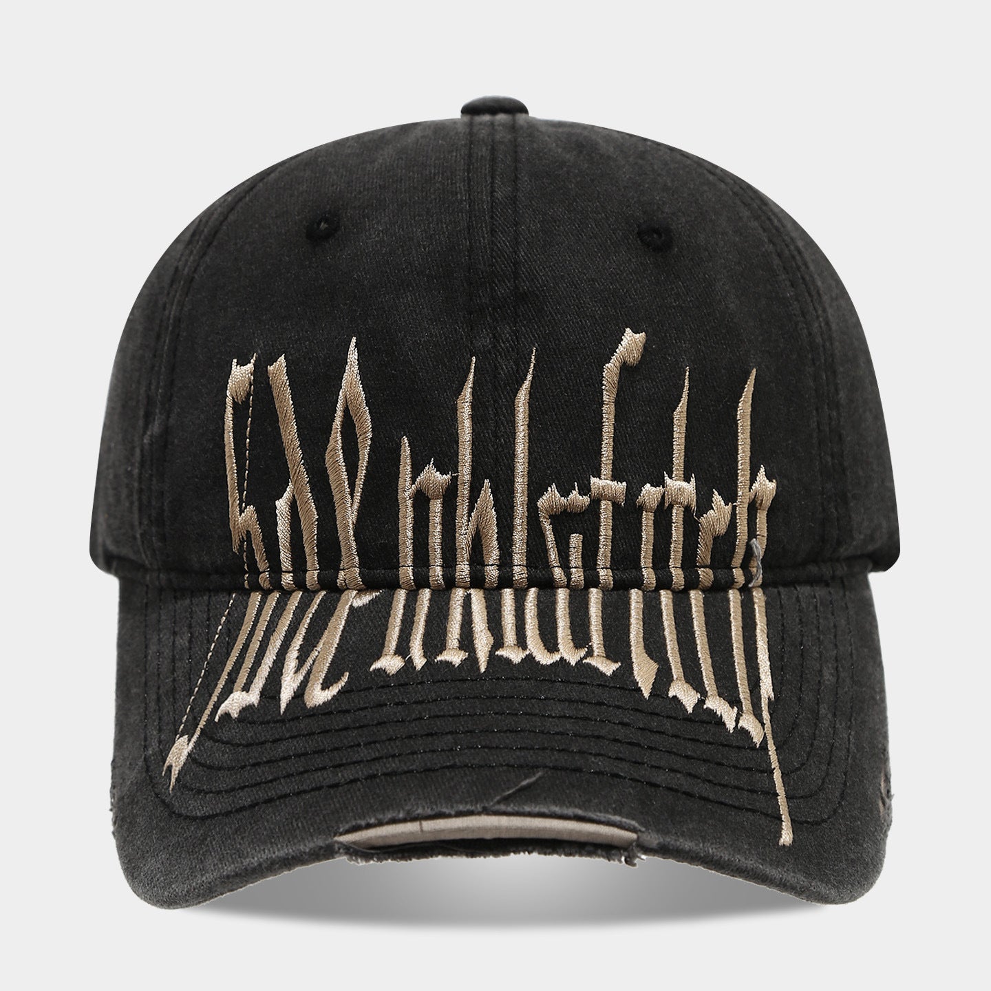 Vintage Washed Graffiti Baseball Cap | Distressed Embroidered Streetwear Hat | Byerclub