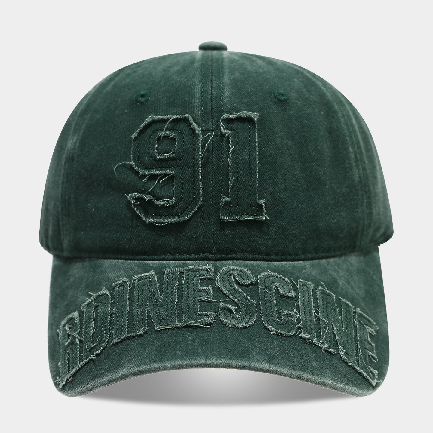 Vintage Washed "91" Baseball Cap | Distressed Embroidered Streetwear Hat | Byerclub