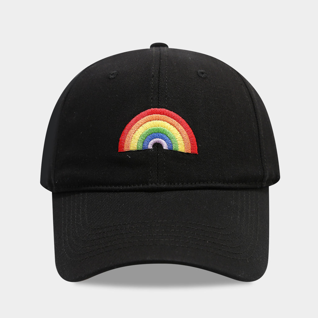 Rainbow Embroidered Cap | 4-Color Pride Dad Hat