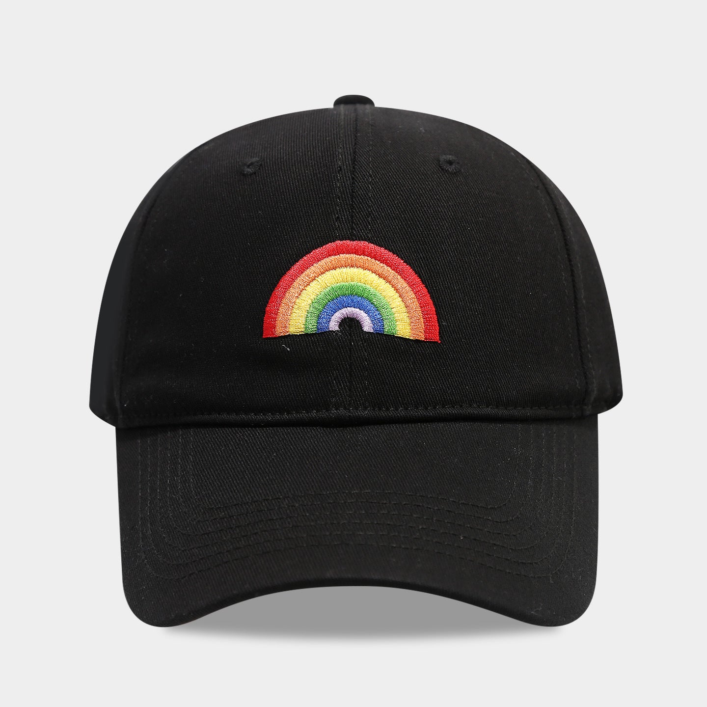 Rainbow Embroidered Cap | 4-Color Pride Dad Hat