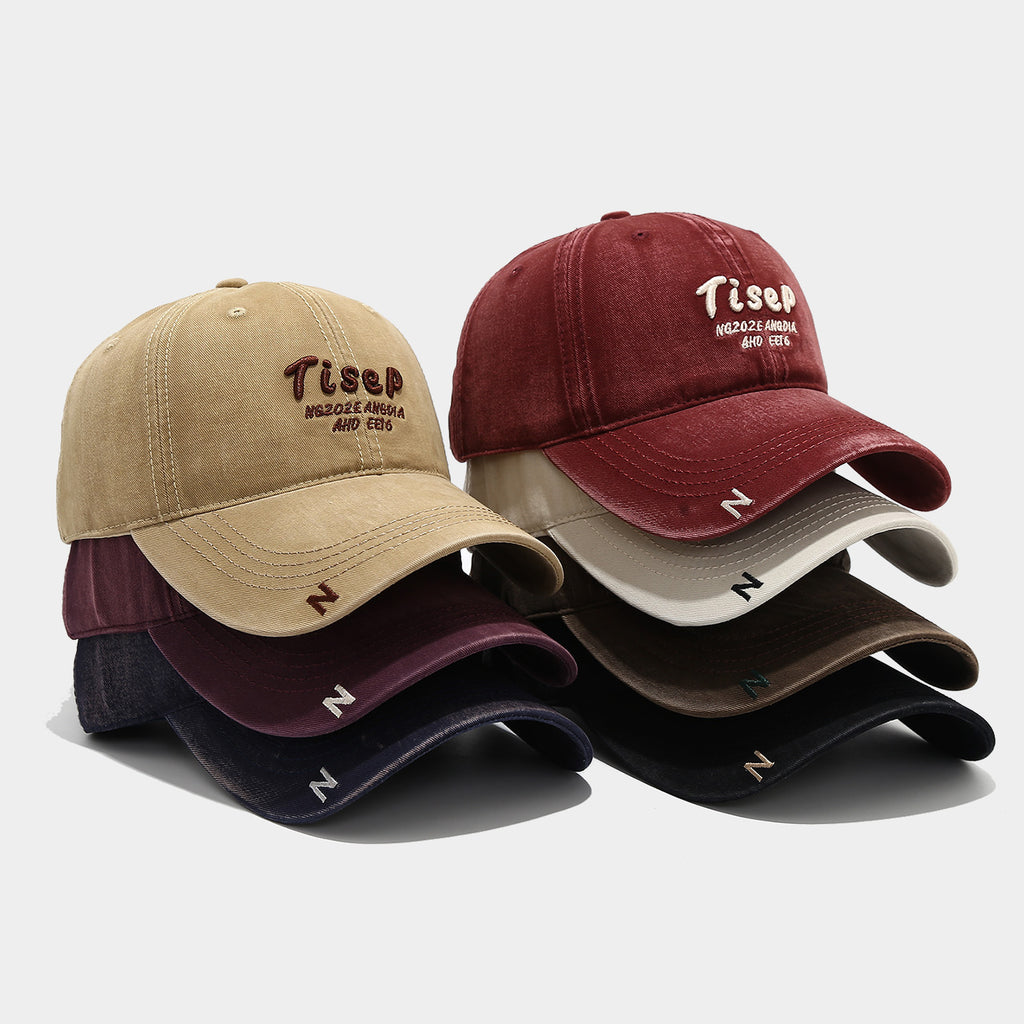 Tisep Vintage Washed Baseball Cap | Embroidered Streetwear Dad Hat | Adjustable Cotton Snapback
