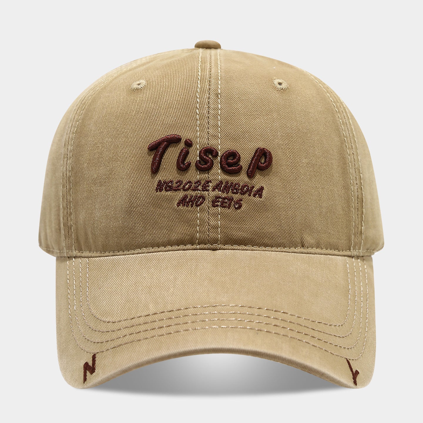 Tisep Vintage Washed Baseball Cap | Embroidered Streetwear Dad Hat | Adjustable Cotton Snapback