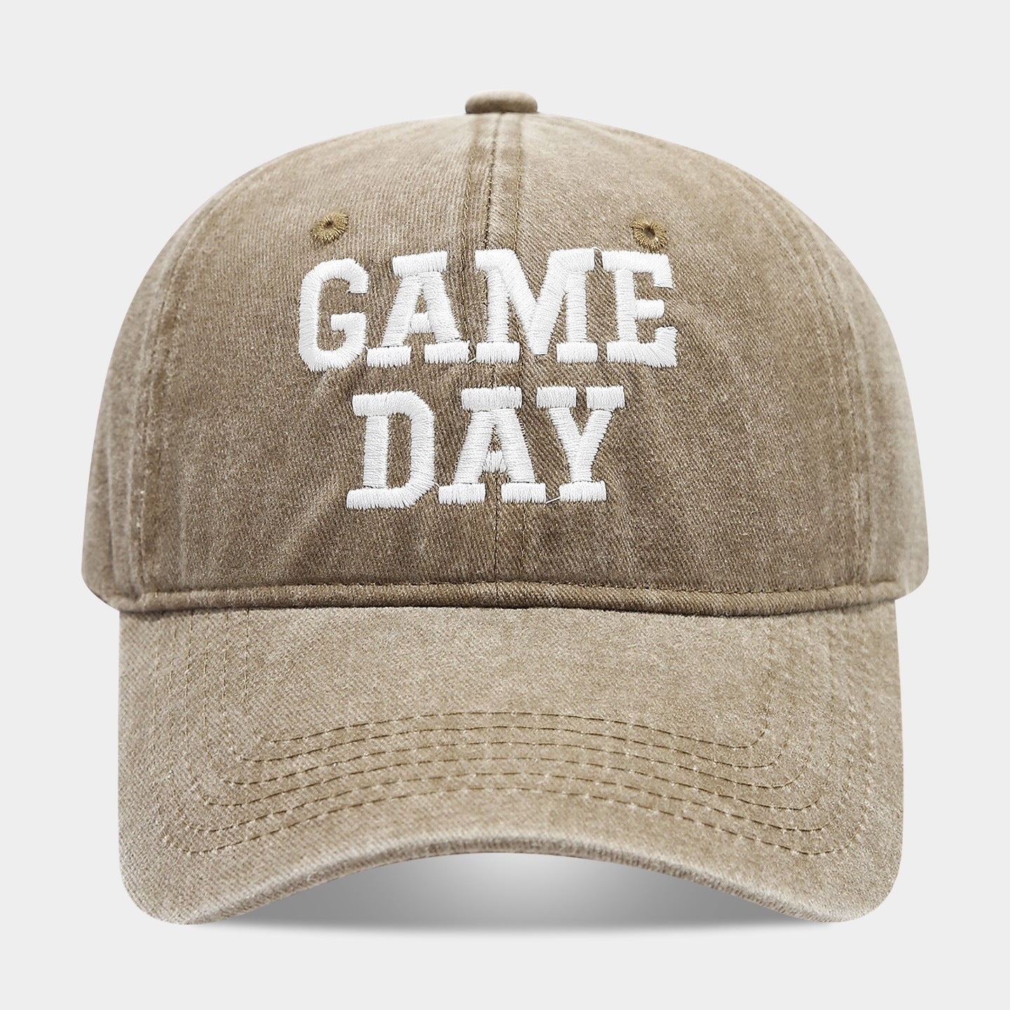 Vintage "Game Day" Embroidered Baseball Cap – Washed Cotton Dad Hat, 8 Colors | Byerclub