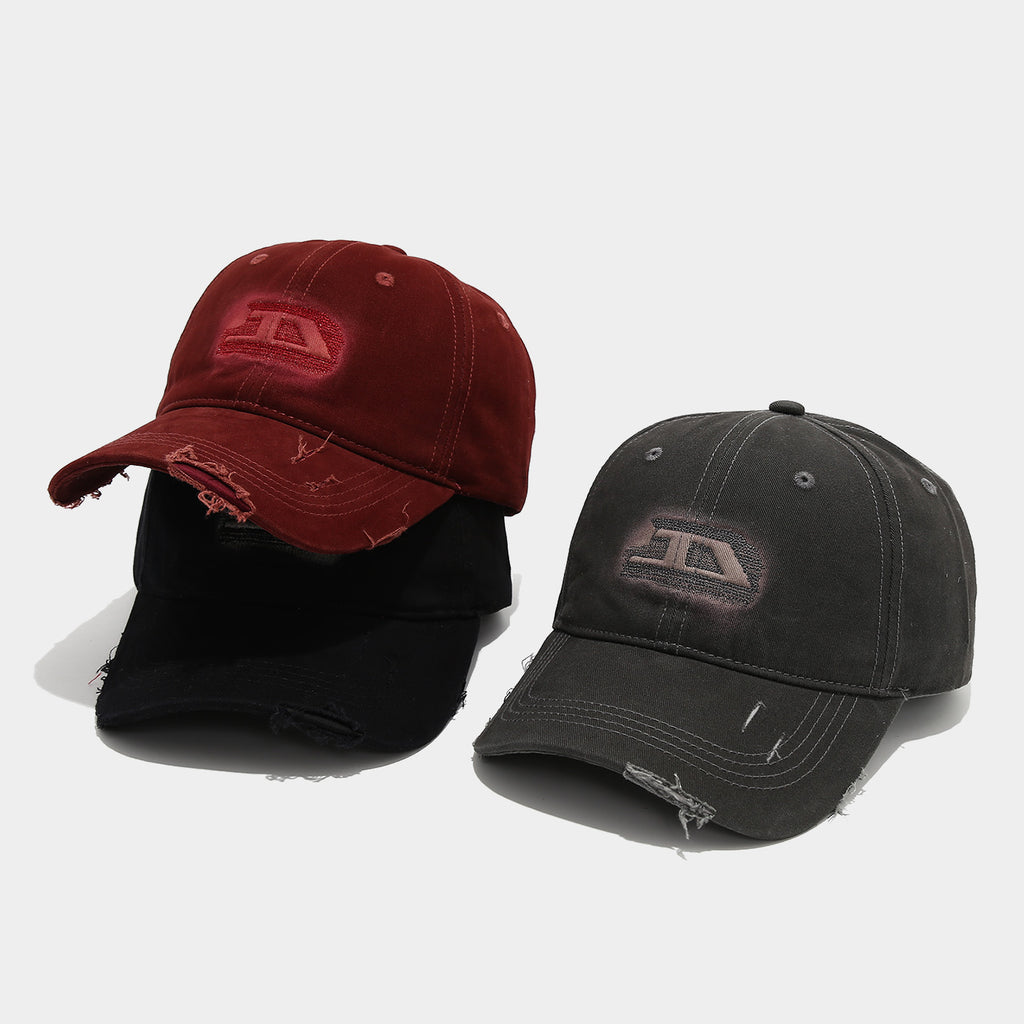 Vintage Distressed Baseball Cap | Embroidered Logo Streetwear Hat | Byerclub