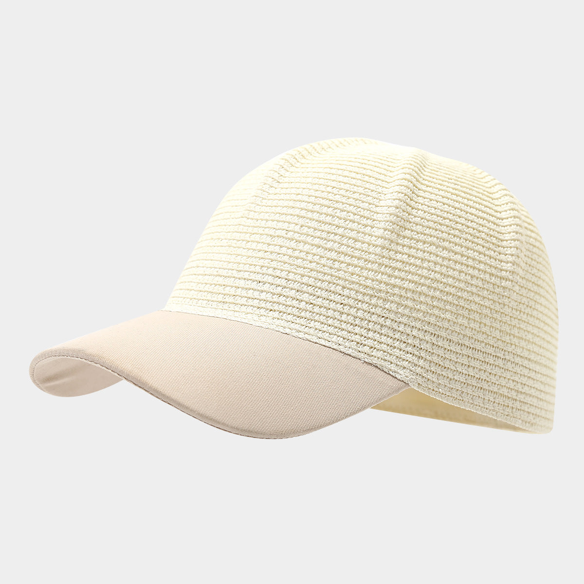 Woven Straw Baseball Cap | Breathable Summer Hat with Canvas Brim | Byerclub