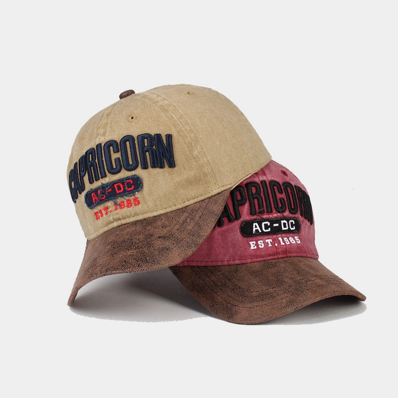 Vintage Washed Baseball Cap | 4-Color Embroidered Trucker Hat