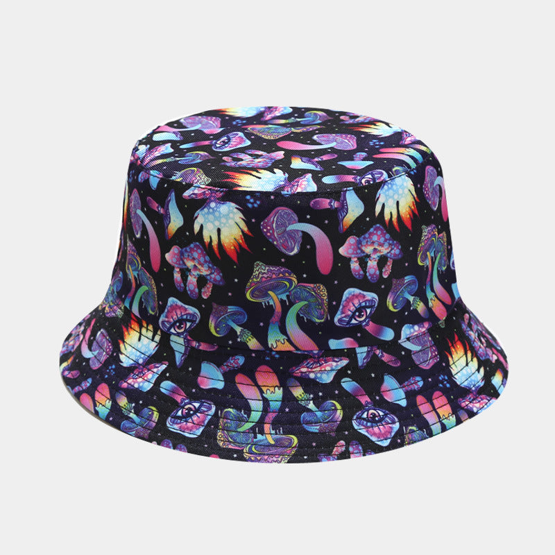 Floral Print Bucket Hat | Reversible Tropical Fisherman Cap