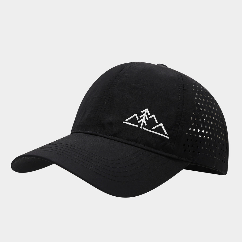 Quick-Dry Perforated Baseball Cap | Mountain Embroidery Outdoor Hat | Byerclub