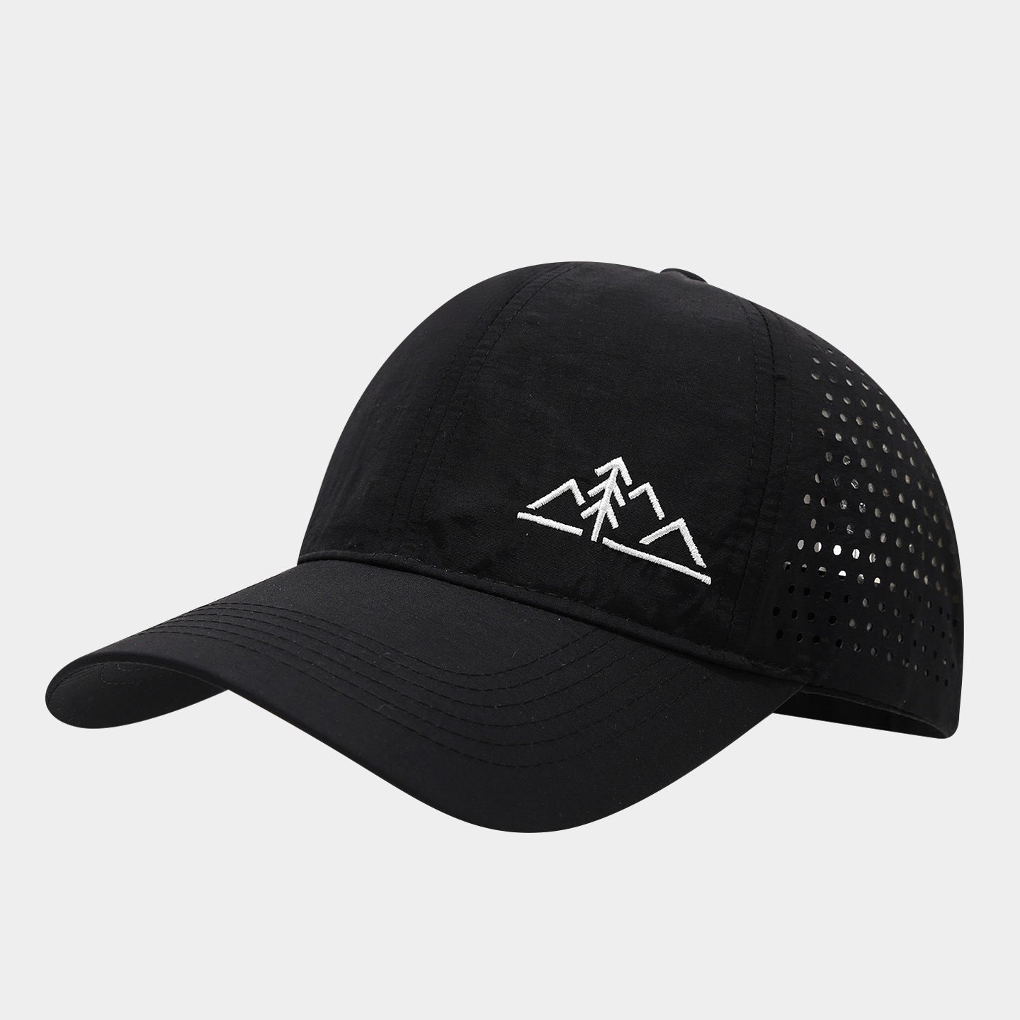 Quick-Dry Perforated Baseball Cap | Mountain Embroidery Outdoor Hat | Byerclub