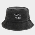 God's Plan Washed Bucket Hat | 4-Color Faith Fisherman Cap