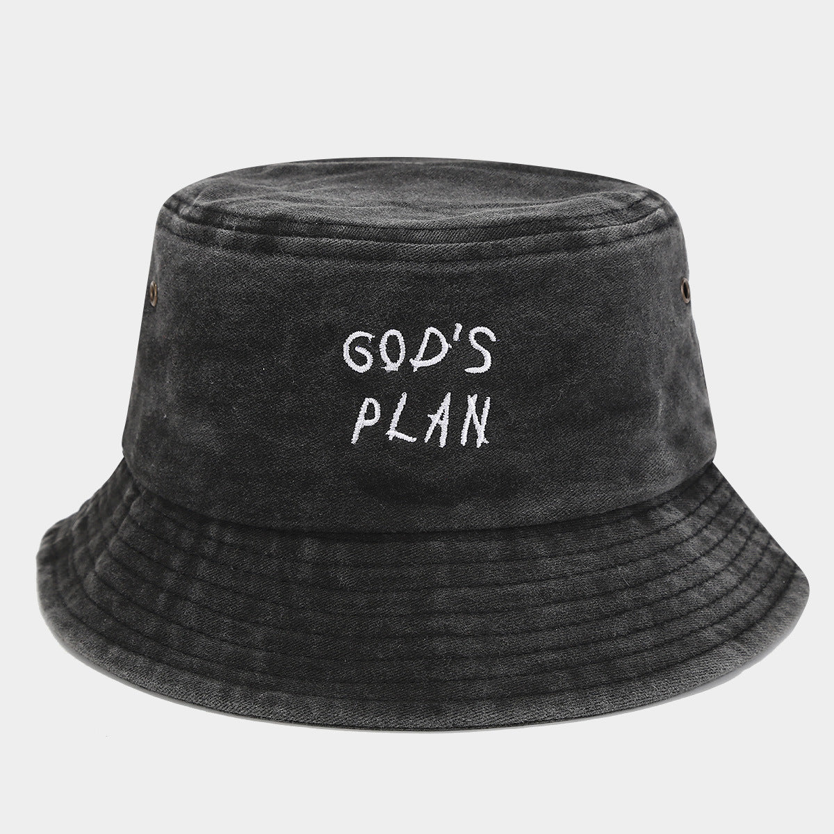 God's Plan Washed Bucket Hat | 4-Color Faith Fisherman Cap