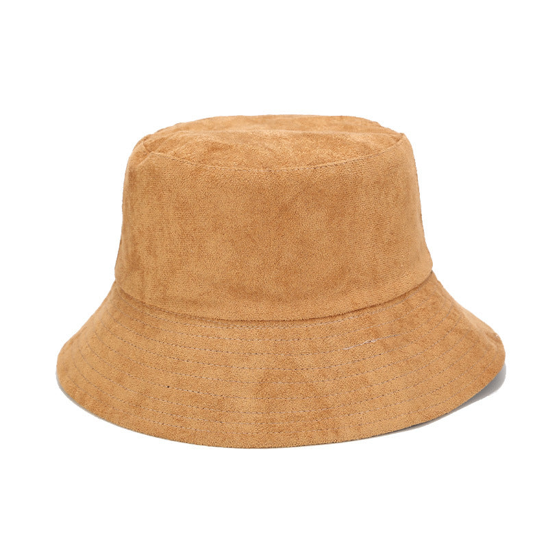 Suede Bucket Hat | Wide Brim Faux Leather Fisherman Cap