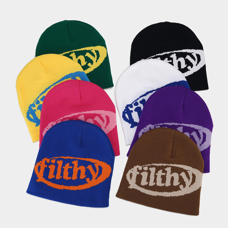 Filthy Beanie | 6-Color Bold Letter Knit Cap