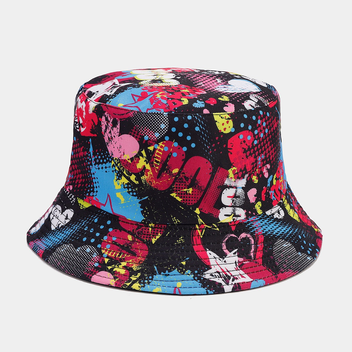 Graffiti Bucket Hat | 4-Pack Street Art Print Fisherman Cap