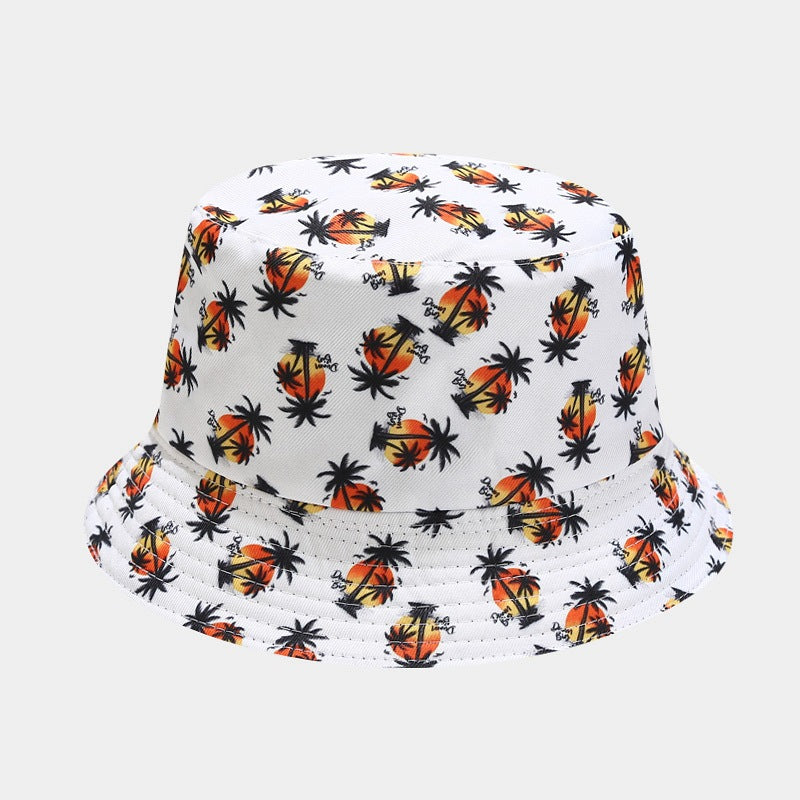Floral Print Bucket Hat | Reversible Tropical Fisherman Cap