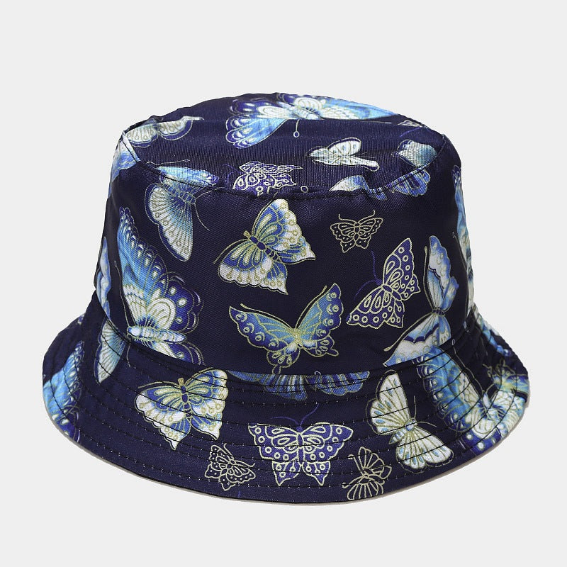 Byerclub Butterfly Print Reversible Bucket Hat