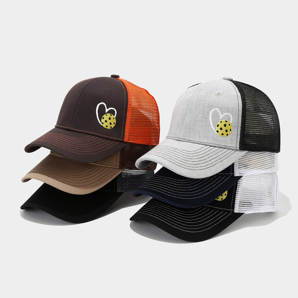 Pickleball Heart Trucker Hat – Mesh Back Sports Cap for Pickleball Lovers | Byerclub