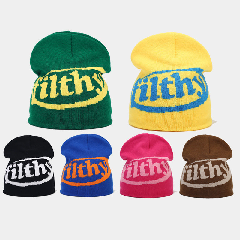 Filthy Beanie | 6-Color Bold Letter Knit Cap