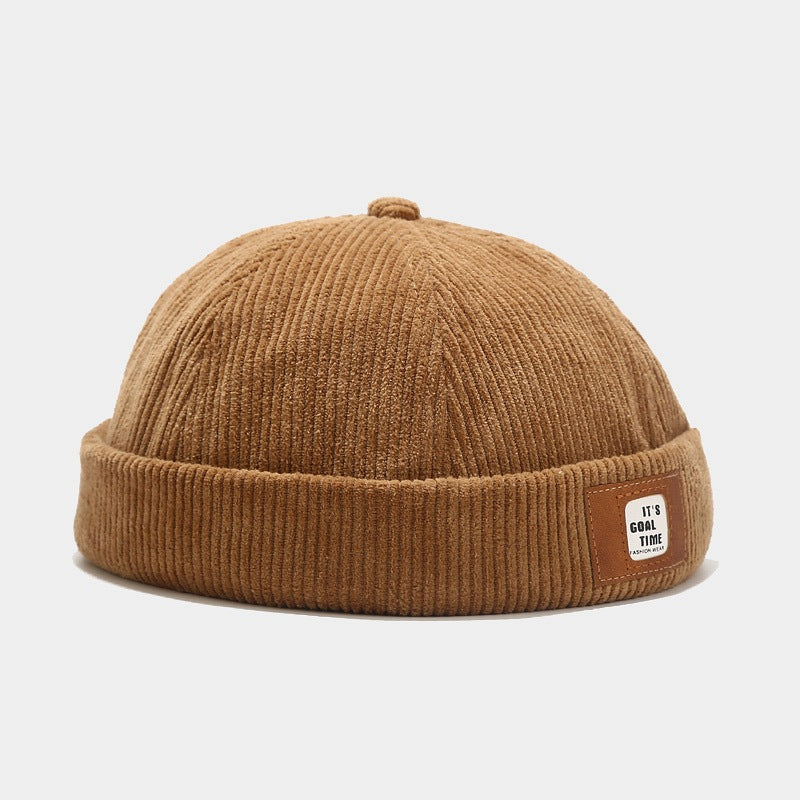 Vintage Corduroy Caps & Cuffed Beanies - Adjustable & Stylish Headwear for All Seasons
