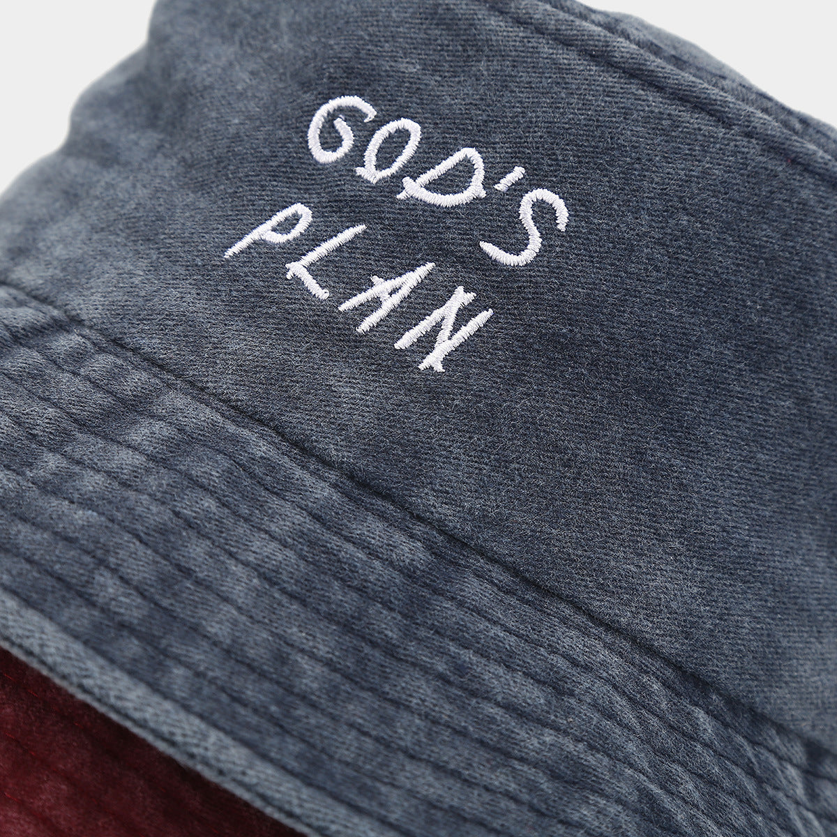 God's Plan Washed Bucket Hat | 4-Color Faith Fisherman Cap