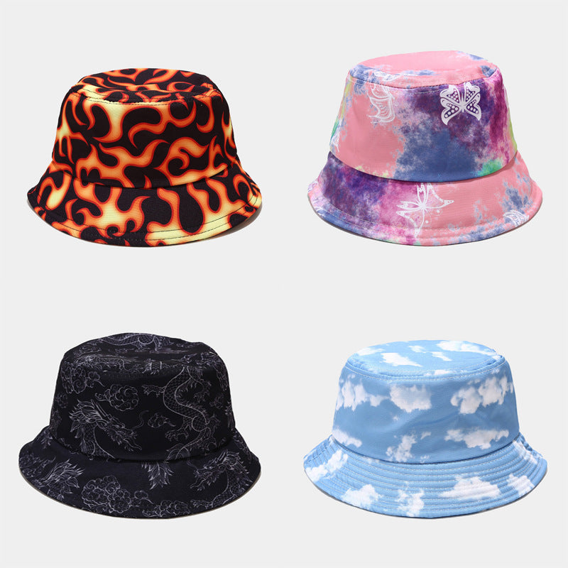 Graphic Print Bucket Hat | Streetwear Fisherman Cap