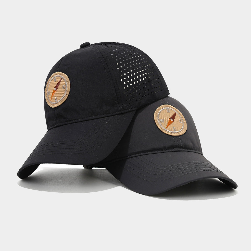 Compass Patch Perforated Cap | Quick-Dry Outdoor Baseball Hat | Byerclub