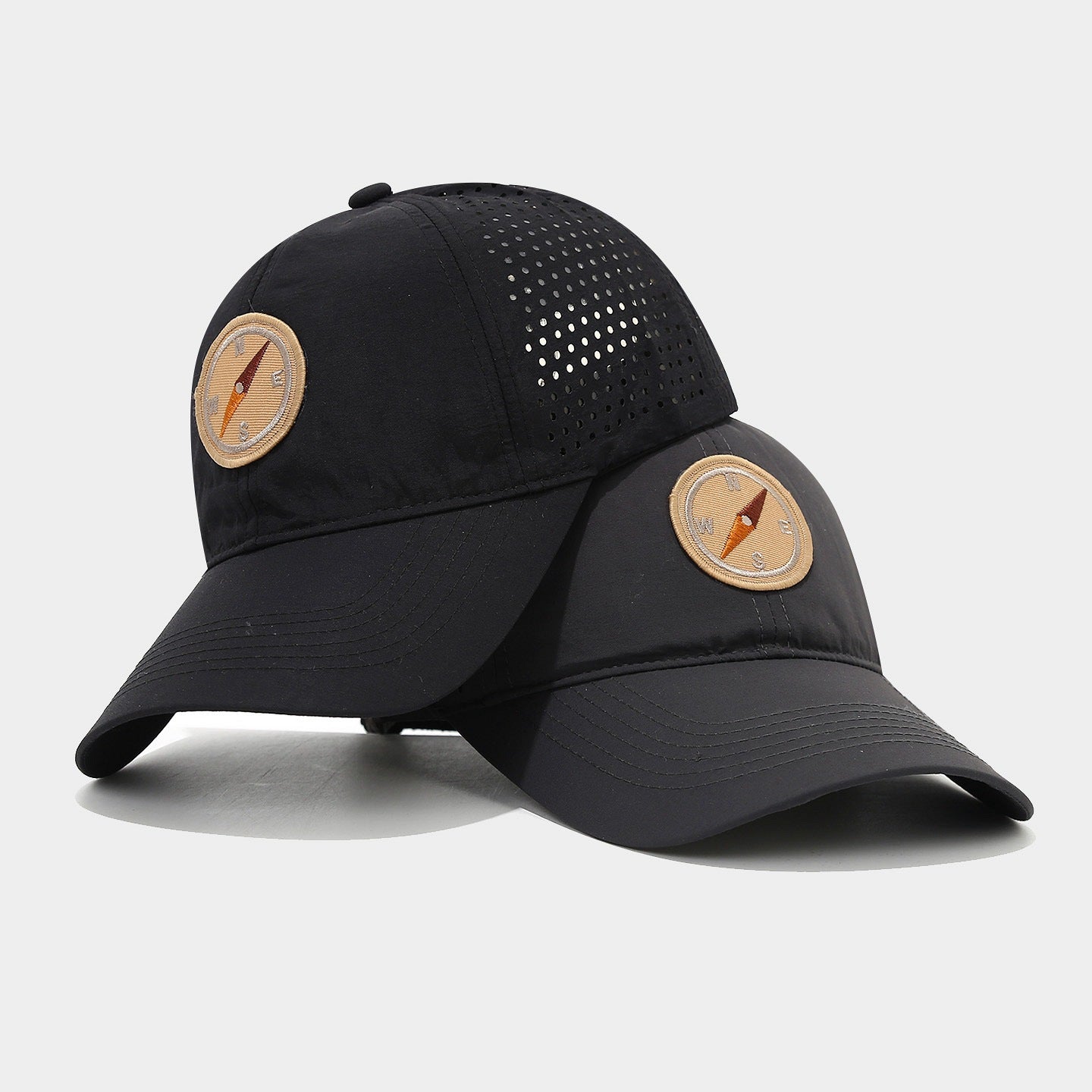 Compass Patch Perforated Cap | Quick-Dry Outdoor Baseball Hat | Byerclub