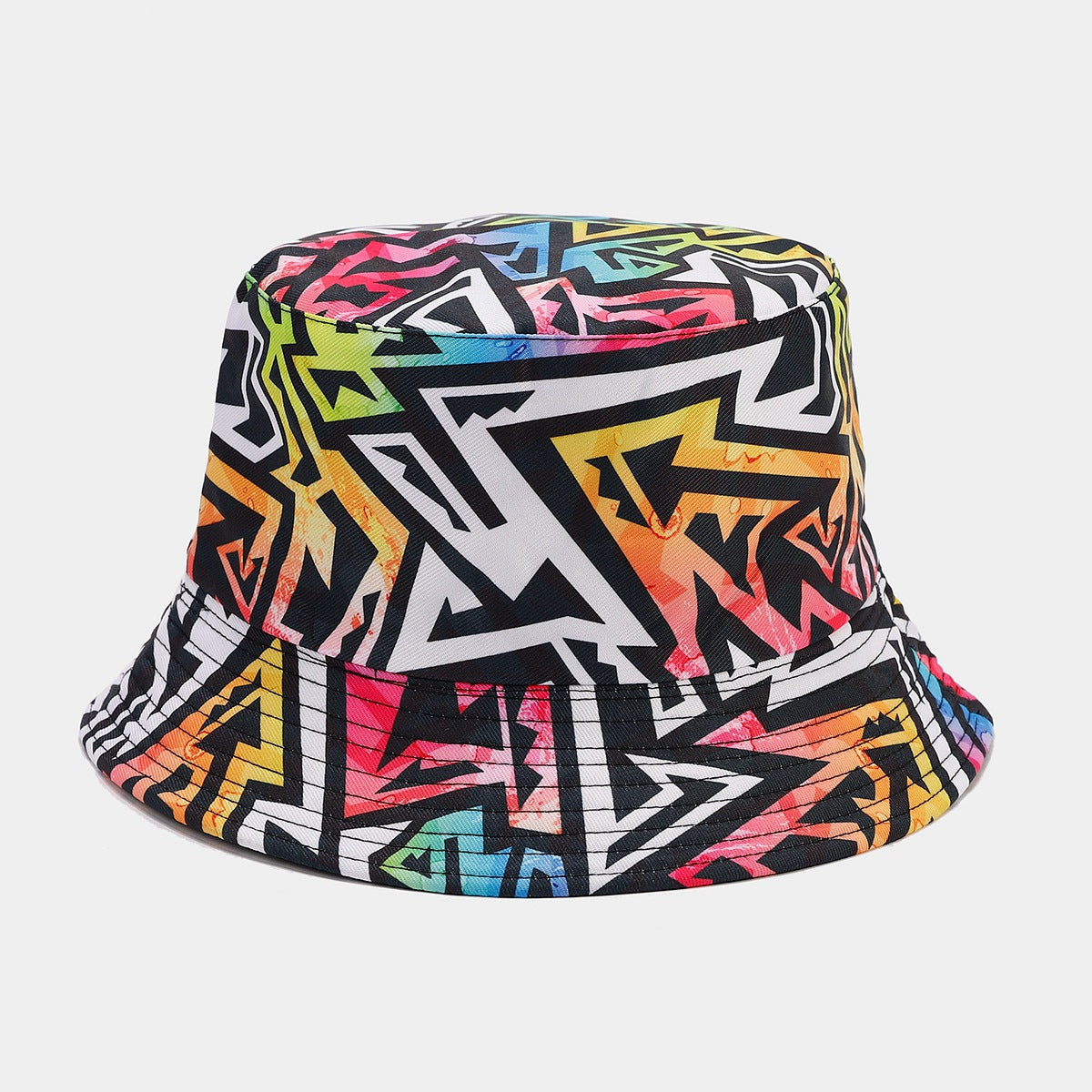 Graffiti Bucket Hat | 4-Pack Street Art Print Fisherman Cap