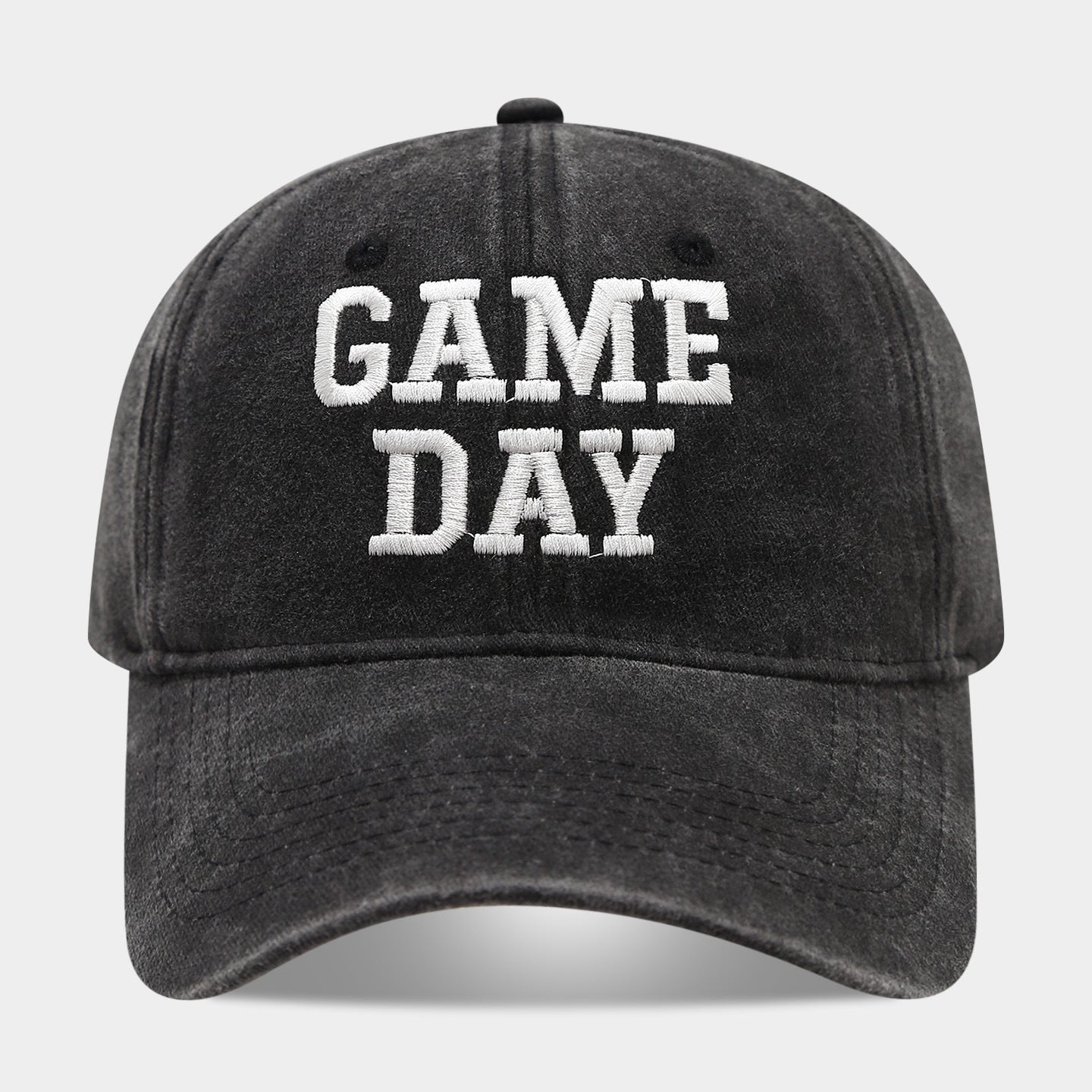 Vintage "Game Day" Embroidered Baseball Cap – Washed Cotton Dad Hat, 8 Colors | Byerclub