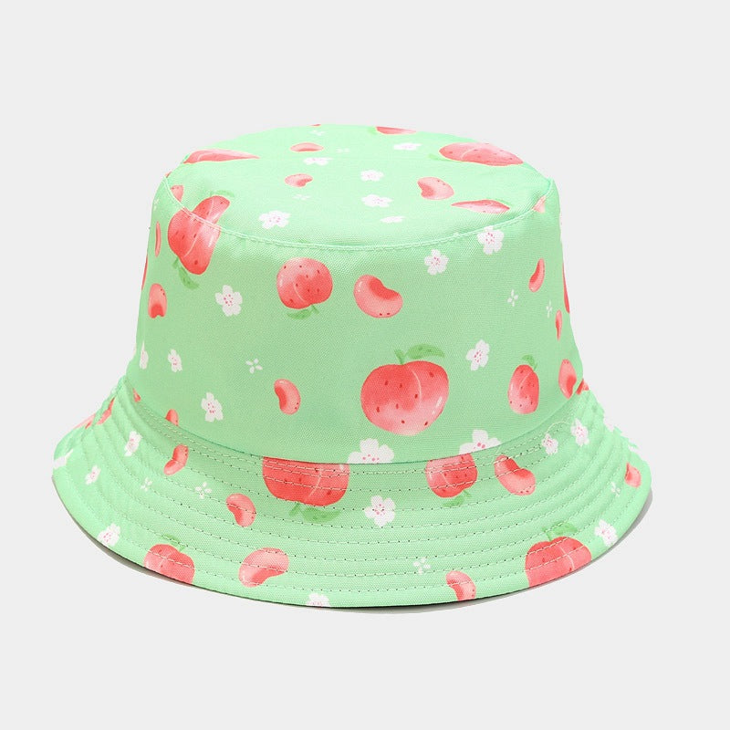 Byerclub Peach Print Reversible Bucket Hat