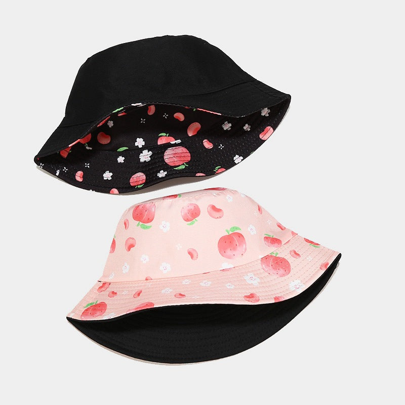 Byerclub Peach Print Reversible Bucket Hat