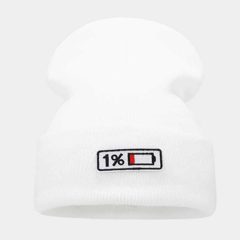 Low Battery Beanie | 1% Embroidered Knit Cap