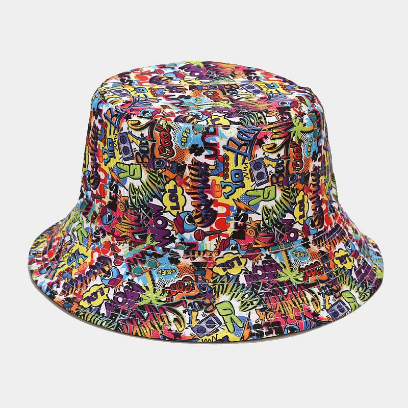 Floral Print Bucket Hat | Reversible Tropical Fisherman Cap