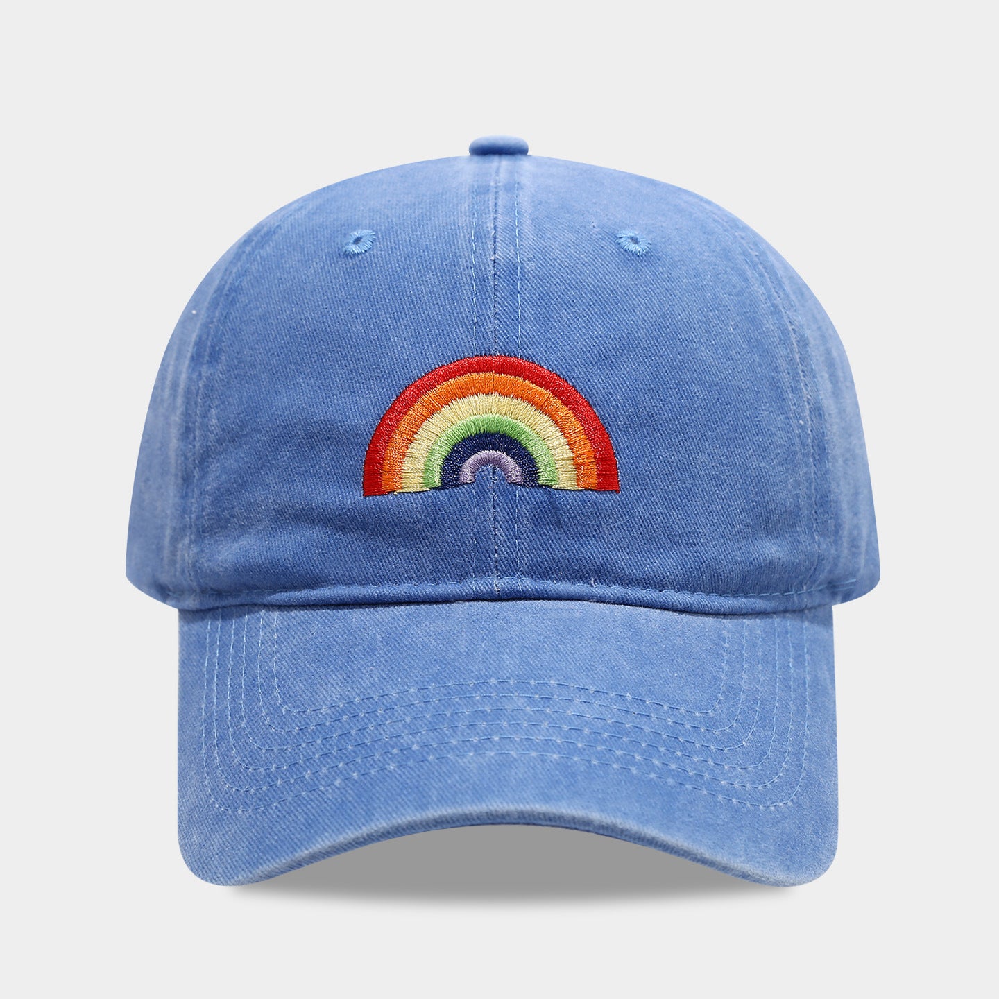 Rainbow Embroidered Cap | 4-Color Pride Dad Hat