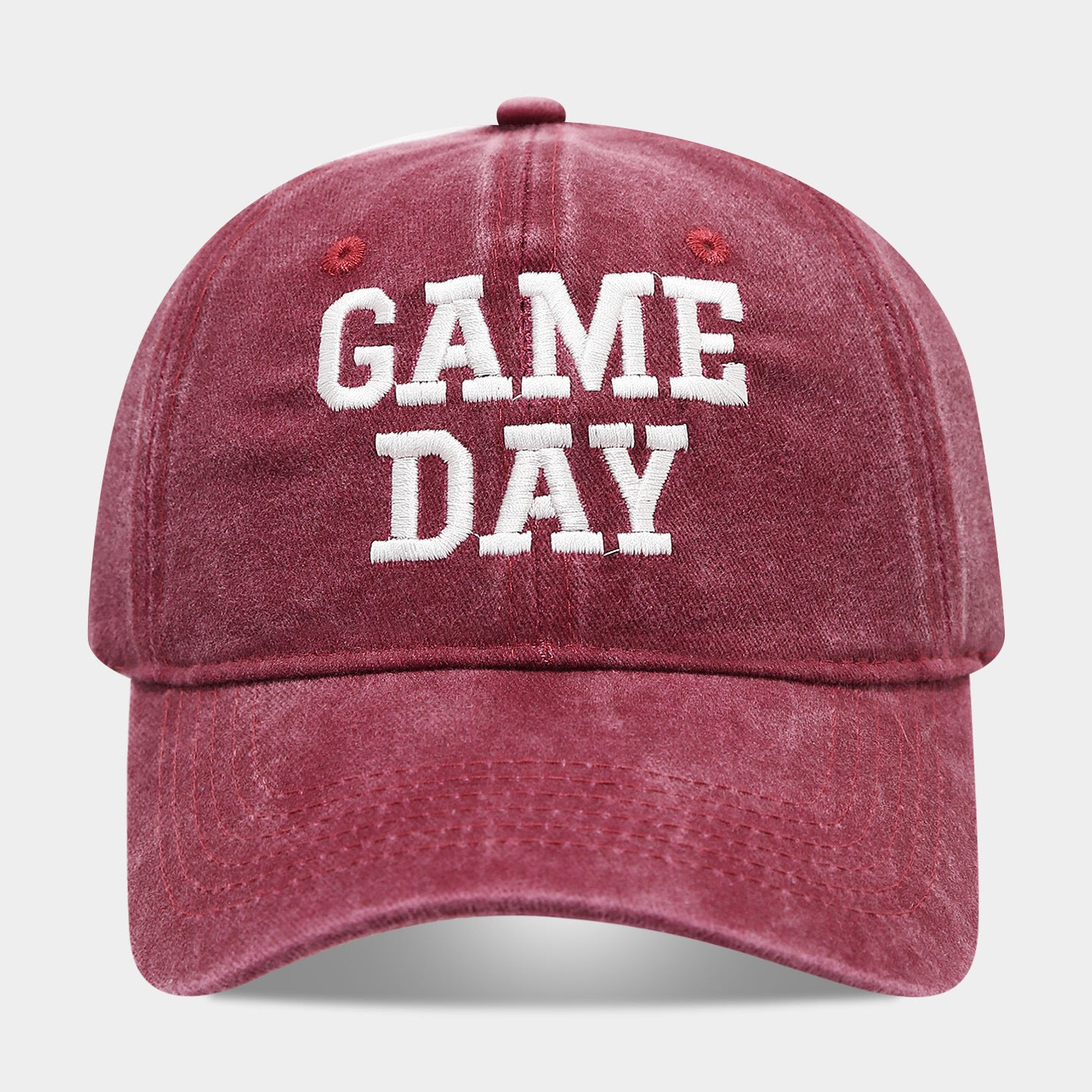 Vintage "Game Day" Embroidered Baseball Cap – Washed Cotton Dad Hat, 8 Colors | Byerclub